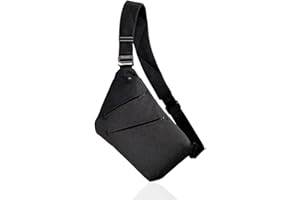 Tibroni Shoulder Bag Crossbody Sling Bag Anti-Theft Shoulder Bags Chest Bag for Men and Women for Outdoor Travel Hiking Jogging, Black 1.0, Black 1.0
