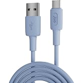 Juo 12W USB-A to Type-C Silikon Hızlı Şarj ve Data Kablosu Mavi 1 Metre