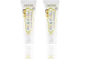 JACK N' JILL ................. SINCE 1949 Jack N' Jill Kids Natural Toothpaste, Made With Natural Ingredients, Helps Soothe Gums & Fight Tooth Decay, Suitable From 6 Months+ - Flavour-Free 2 x 50g