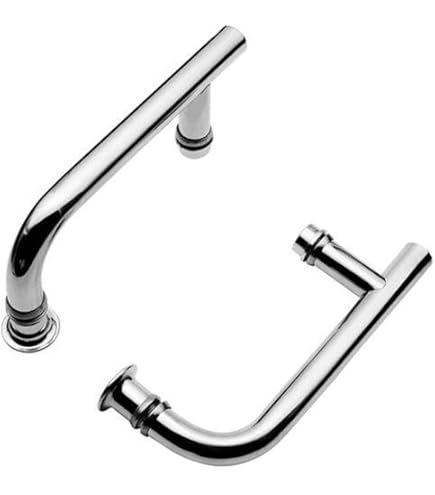 Lot De 2 Poignées De Porte De Douche Poignée De Porte De Douche De Bain 30 Mm Poignées De Porte De Rechange En Chrome Poli-Ensoleillé