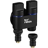 Fossa 2-in-1 Stainless Steel Laundry Washing Machine Water Spigot | Dual Outlet Angle Valve with Handle for Hose, Dishwasher 