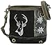 Produktbild Domelo Tracht Damen Trachtentasche Dirndltasche Vintage Tasche Umhängetasche Schultertasche aus Canvas und Leder mit Hirsch und Edelweiß 53044