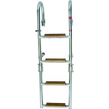 Scaletta Per Pontile VEVOR - 5 Gradini Ribaltabili, Lega Alluminio, Portata 350 Lb, Per Barche E Piscine - Foto 11