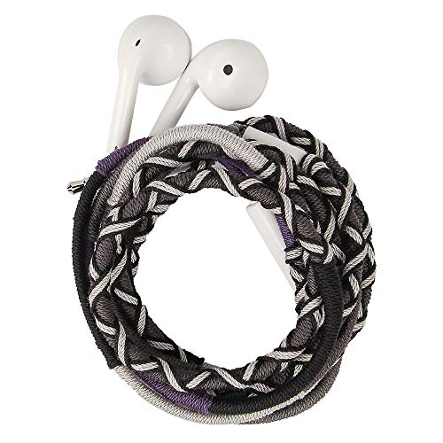 Auriculares Regalos URIZONS adecuados para iPhone y teléfonos Inteligentes Android Tela Trenzada Pulsera Collar Estilo