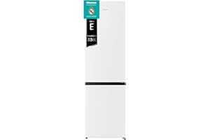 Hisense RB440N4BWE - Frigorífico Combi, Eficiente Clase E, Capacidad 336 L con 200 cm Alto, Super Freeze, Botellero, Puerta Reversible, Silencioso 39dB, Color Blanco