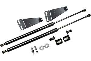 TSUBASA Front Carbon Fiber Lift Supports for Nissan 300ZX Z32 Fairlady Z 1989-2000, Normal Black (2 PCS)
