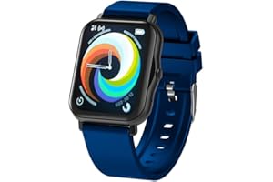 AcnA Fitness Tracker Bluetooth Smart Watch for Men Women, with Monitor of Heart Rate, Blood Oxygen, Sleep Monitor, IP67 Waterproof Smartwatch (P8) (BLUE)