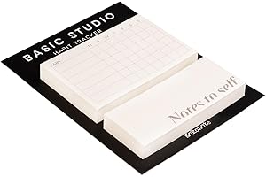 Kokonote Sticky Notes - Habit Tracker | 90 Sheets Note Pads, Cute Sticky Notes, Clear Post It Notes | University Essentials Stationery, Office Accessories, Uni Essentials