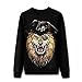 Produktbild Bushiwo Sweatshirt 3D Animal Prints, Men's Wear, Lange Ärmel, Kragen, Runden Ausschnitt Mantel, Groß, XL, 2
