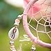 SOLEDI Pink Dream Catcher Circular With feathers Wall Hanging Decoration Ornament Gift