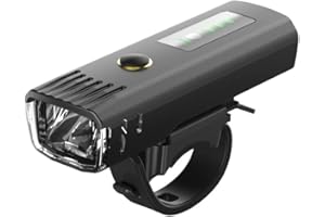 Chesoon Phare avant de vélo anti-éblouissement, détection intelligente, étanche, rechargeable par USB, modes d'éclairage commutables, installation facile pour la conduite de nuit, la randonnée