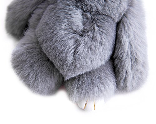 YISEVEN Kaninchen Pelz Anhänger Plüsch Fahrzeugschlüssel Handtaschenanhänger Schlüsselanhänger - 6