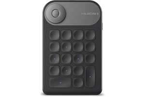 HUION Keydial Mini K20 Numérique Clavier, Pavé Numérique sans Fil Portable avec Dial et 18 Touches de Raccourci pour Tablette Graphique avec Ecran, Ordinateur de Bureau, Ordinateur Portable