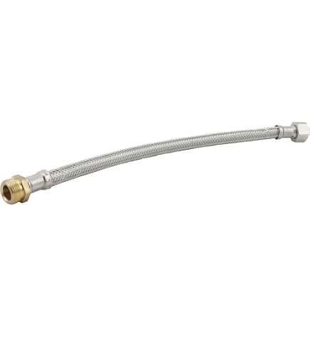 Flexible Inox Mâle-Femelle 15x21 - Passage Intérieur 13mm, Longueur 80cm - NOYON & THIEBAULT - Eau Potable