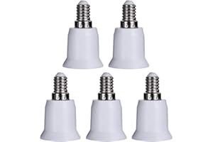 DEMIAWAKING UEB Vis E14 Vers E27 Ampoule Base Adaptateur Convertir Lustre Socket Convertisseur De Support De Lampe Lot De 5 Unités