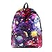 Produktbild Casual Canvas Schulrucksack,Spriteman Rucksack Mädchen im Teenageralter Schulrucksack Tasche Blätter Drucken Weiblich Studenten Taschen Schülertasche Leinentasche Reisetasche (E)