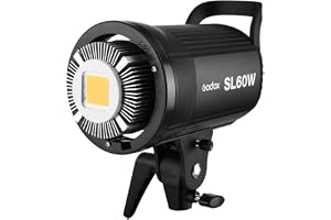 GODOX SL Series SL60W 60W White LED Video Light, 5600K Color Temperature (Remote not Included), Black, Medium