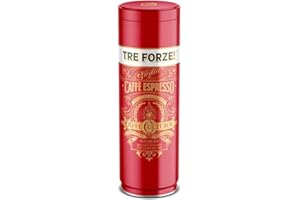 TRE FORZE! Espresso Caffè 500 g w wysokiej jakości puszce – ziarna espresso, tradycyjne palenie przy użyciu ognia z drewna oliwkowego, ręczne wykonanie – ziarna kawy premium do w pełni automatu i