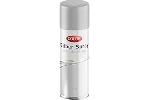 Cepewa Spray décoratif pour bricolage - 111 ml - Spray argenté - Pour Noël - Brillance (1 bombe argentée).