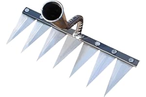 Komsoup Jardin en Métal,Creuse en Acier Trempé,Râteau Déchaumeur,Désherbage, Jardinage, Out Désherbage, Désherbage?5/6/7 Dents Râteau?