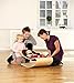 Bloom Coco Stylewood Modern Baby Lounger/Rocker/Bouncer - Natural Wood Frame w/ Organic Cotton Baby-Facing Seat Pad (Coconut White)