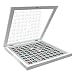 Produktbild Deknudt Frames S65SZ1-30.0X40.0 Vitrine für Champagnerdeckel, 46,5 x 36 x 4,6 cm, Weiß/Grau