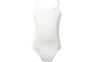 iEFiEL Body da Ginnastica Artistica Bambina Abito da Balletto Leotard Abito da Ballo Danza Classica in Cotone Costume Performance Senza Manica Ragazza 3-14 Anni Dancewear