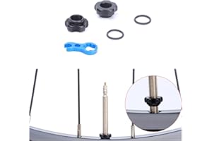 JUSCYCLING Schrader to Presta Rim Adapter, Converting Rim (Wheel) with Schrader Valve Hole to Presta Valve Stem Grommet, One Pair (2 pcs)