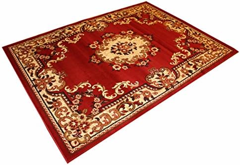 Stunning Rug at excellent value in 9 different sizes. Persian Artwork with a Pile Height: 7+/-1 mm. Fire resistant, easy to cleaning, colourfast, hard wearing. (80cm x 150cm (2'63"x 5'), 299 - Red)
