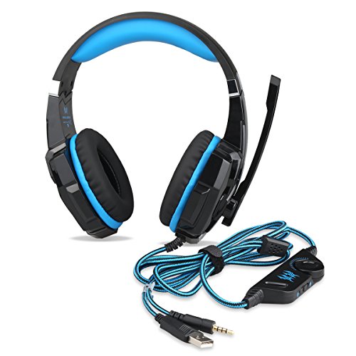 PUNICOK G9000 PS4 Gaming Headset Kopfhörer mit Mikrofon 3.5mm On Ear Surround Sound Ohrhörer und Lautstärkeregelung für PS4 Xbox One PC Laptop Tablet Mobile Phones Blau … reviews PUNICOK G9000 PS4 Gaming Headset Kopfhörer mit Mikrofon 3.5mm On Ear Surround Sound Ohrhörer und Lautstärkeregelung für PS4 Xbox One PC Laptop Tablet Mobile Phones Blau …