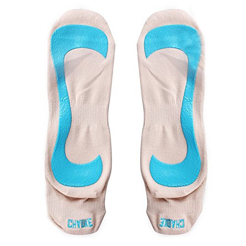 Chaussettes Pilates Blanc avec grips antidérapants de yoga antidérapant Chaussettes en coton chaussettes