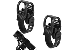 Juleioube 2 Pcs Bicycle Flashlight Mount Durable Bicycle Headlight Holder Adjustable Bike Torch Clamp for Cycling Mountain Road Bike Motorcycle