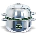 KRISHANA EXPORT STORE South Indian Stainless Steel Thermal Rice Cooker With Stainless Steel 1Kg Pot (Silver),1 Kilogram