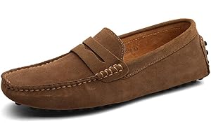DUORO Herren Klassische Weiche Mokassin Echtes Leder Schuhe Loafers Wohnungen Fahren Halbschuhe