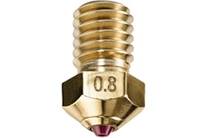 DUROZZLE Boquilla de rubí E3D V6 0,8 mm para Prusa i3 MK3S / MINI, Anycubic i3 Mega/Kobra/Kobra Neo impresora 3D y más, endurecida y resistente a la abrasión