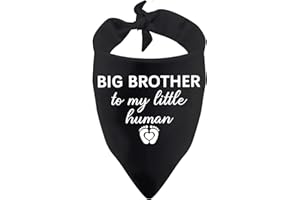 GENERIC 1 Piece Big Sister/Brother to My Little Human Dog Bandana Dog Pregnancy Announcement Gender Reveal Gift(human brother)