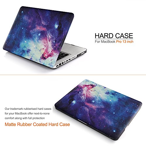 iDOO MacBook Schutzhülle / Hard Case Cover Laptop Hülle [Für MacBook Pro 13 Zoll – mit CD-Laufwerk: A1278] – matt, Galaxy/Purpurner Nebel - 2