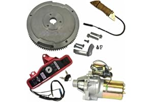 DGJMuu Elektrostarter Start Kit für HONDA GX340 11HP, HONDA GX390 13HP mit Schlüsselschalterbox Starter Anlasser Magnet Motor