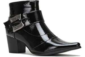 La Modeuse - Bottines à Talon en Simili Verni