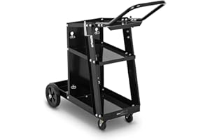 Stamos Welding Group Carro De Soldadora Con Asidero Carrito Para Soldador SWG-WC-3 (Fabricado en acero, 3 estantes, Capacidad de carga: 80 kg)