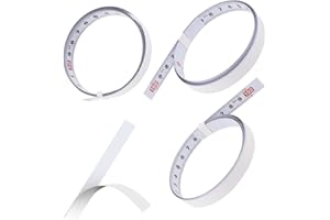 GENERIC ZJRung 3 Stück Maßband Selbstklebendes Kohlenstoffstahl Skalenbandmaß Rollbandmaß für Zimmerei Werkbänke Tische Maschinen Schreibtische Theken Stangen Wände -Vorwärts Mittelpunkt Rückwärts