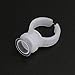 FENICAL 100pcs rings and cups New Permanent Eyelash Makeup Tool Ink Cup Ring Holder Tattoo Supplies Eyebrow Tattooing
