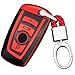 Produktbild Key Protection Shell Auto Schlüssel Hülle Key Cover Case Etui Silikon mit Schlüsselanhänger Für BMW 1 3 4 5 6 7 Series X3 X4 M2 M3 M4 M5 M6 Rot
