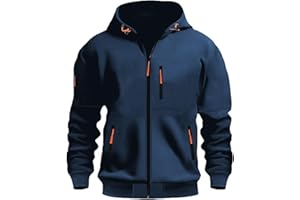 MEDUOLA Men's Hooded Knitted Jacket Sports Jacket Jogging Hoodie Boys & Men Sweatshirt Zip Pocket Multifunctional Cardigan Hoodie