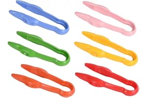 Barnpincett 6 st plastpincetter för finmotor | Perfekt för finmotorik, färgigenkänning, Montessori-aktiviteter