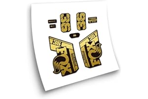 STAR SAM Pegatinas Compatibles con horquilla bici Fox 36 Performance Elite 2021 Oro metalizado 1 CMT