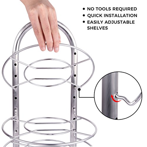 Lifewit Pfanne Organizer Topf Organizer Topfhalter Deckelhalter Verstellbares Rack Regal Topfregal Topf und Pfanne Gestell Küchenregal Pfannenhalter aus Edelstahl - 7