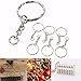 Produktbild Schlüsselring MOHOO® 50Pcs Schlüsselring Blanks Silber Ton Schlüsselanhänger Schlüsselanhänger Split Ring 4 Gliederkette