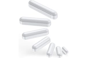 BIOMED SOLUTIONS Biomed Scientifico Magnetico Stir Bar PTFE Magnetico Mescolatore Mescolare Bar Alta Magnetismo Teflon Rivestito Asta Tipo-C Set 7pcs/Pack, Bianco