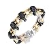 Produktbild YSM 316L Edelstahl-Armband 220mm Weinlese -Schädel-Armband 18mm Breite Gothic Armband (Gold + Schwarz)
